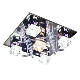 Modern Contemporary Crystal Glass Flush Mount