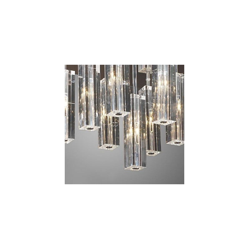 Modern Contemporary Crystal Chrome Metal Flush Mount