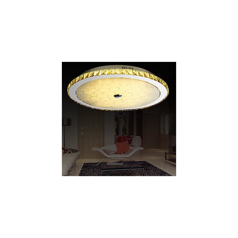 Modern Contemporary Crystal Metal Flush Mount