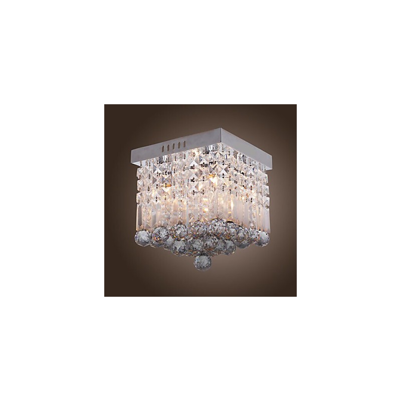 Modern Contemporary Crystal Mini Style Flush Mount