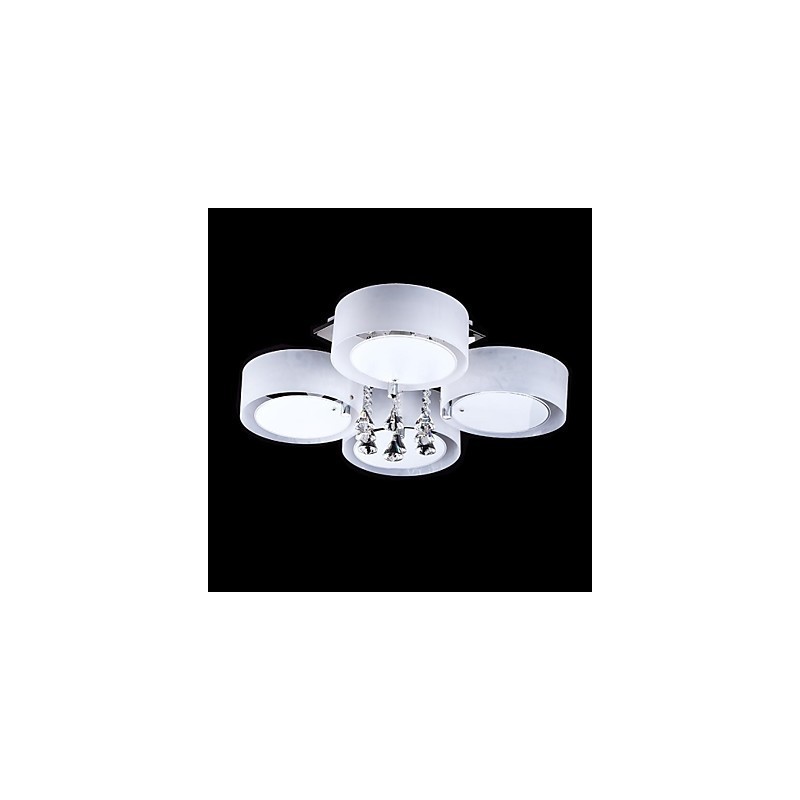 Modern Contemporary Chrome Metal Flush Mount
