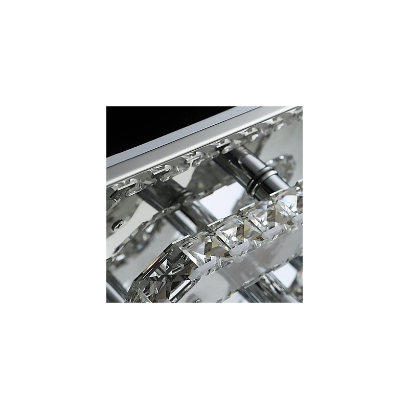 Modern Contemporary Crystal Chrome Metal Flush Mount
