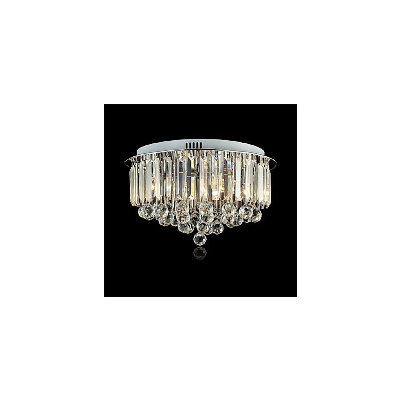 Modern Contemporary Traditional Classic Crystal Painting Metal Flush Mount Light