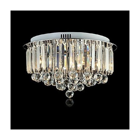 Modern Contemporary Traditional Classic Crystal Painting Metal Flush Mount Light