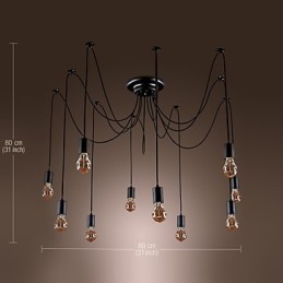 Chandelier Vintage Design Bulbs Included Living 10 Lights Pendant Light