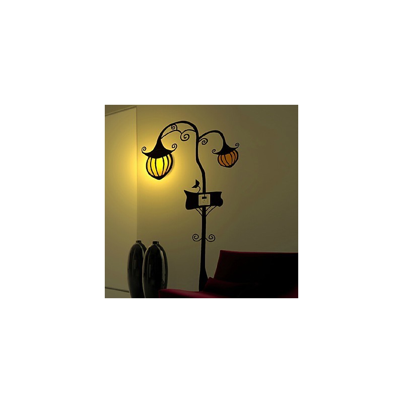 Pumpkin High Temperature Resistant Plastic Light And Creative 3D Wall Paper Wall Lamp