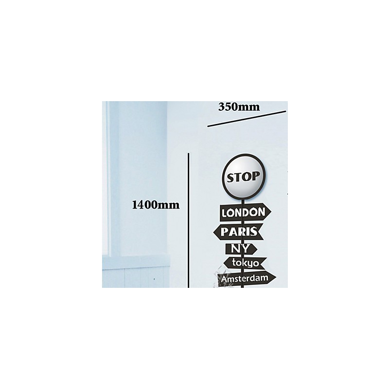 Stop Letter High Temperature Resistant Plastic Light And Creative 3D Wall Paper Wall Lamp