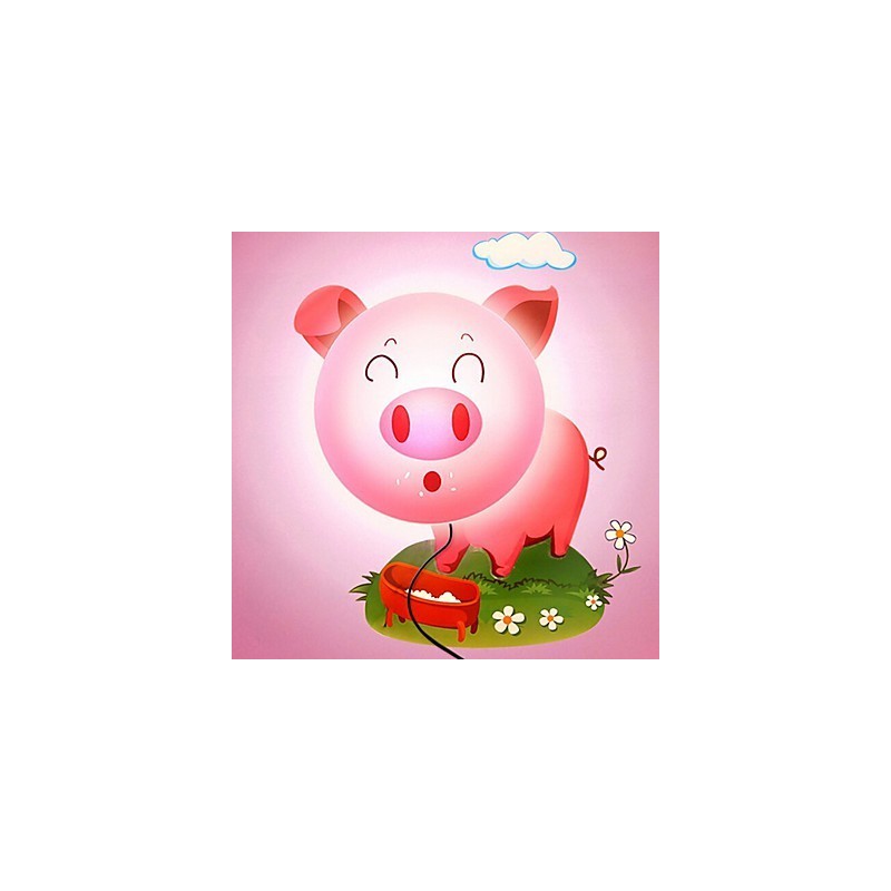 Pig High Temperature Resistant Plastic Light And 10 C Can Remove Creative 3D Wall Paper Wall Lamp