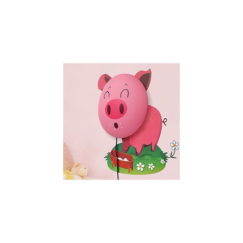 Pig High Temperature Resistant Plastic Light And 10 C Can Remove Creative 3D Wall Paper Wall Lamp