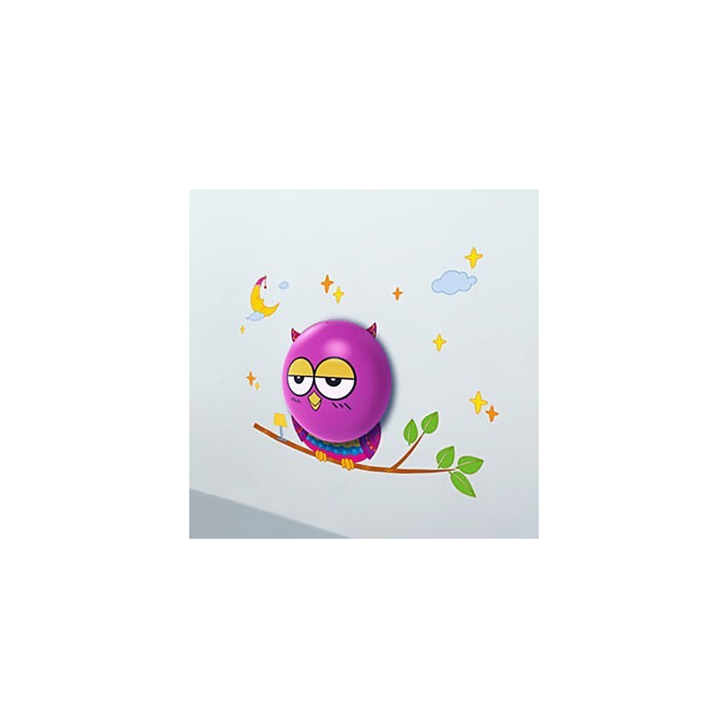 Light Operated OWL Wall Sconces Bulb Contemporary Creative 3 D Wall Paper Wall Lamp Light