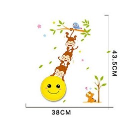 Wall stickers Monkeys light activated intelligent induction smetope adornment wall lamp