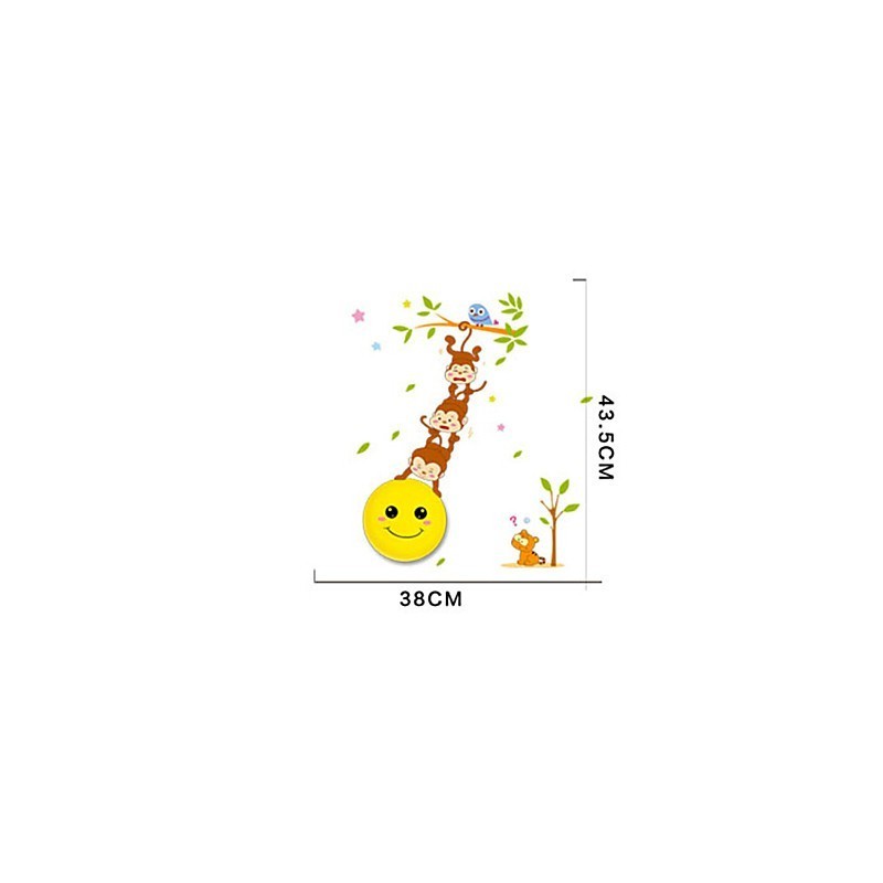 Wall stickers Monkeys light activated intelligent induction smetope adornment wall lamp