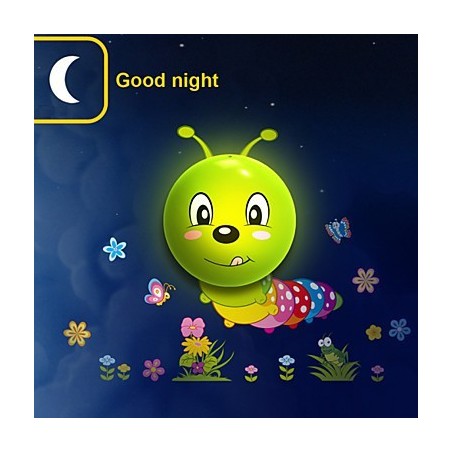 Caterpillar High Temperature Resistant Plastic Light And 10 C Can Remove Creative 3D Wall Paper Wall Lamp