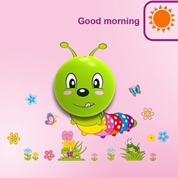 Caterpillar High Temperature Resistant Plastic Light And 10 C Can Remove Creative 3D Wall Paper Wall Lamp