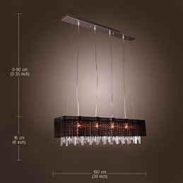 Modern Contemporary Island Crystal Others Metal Pendant Light