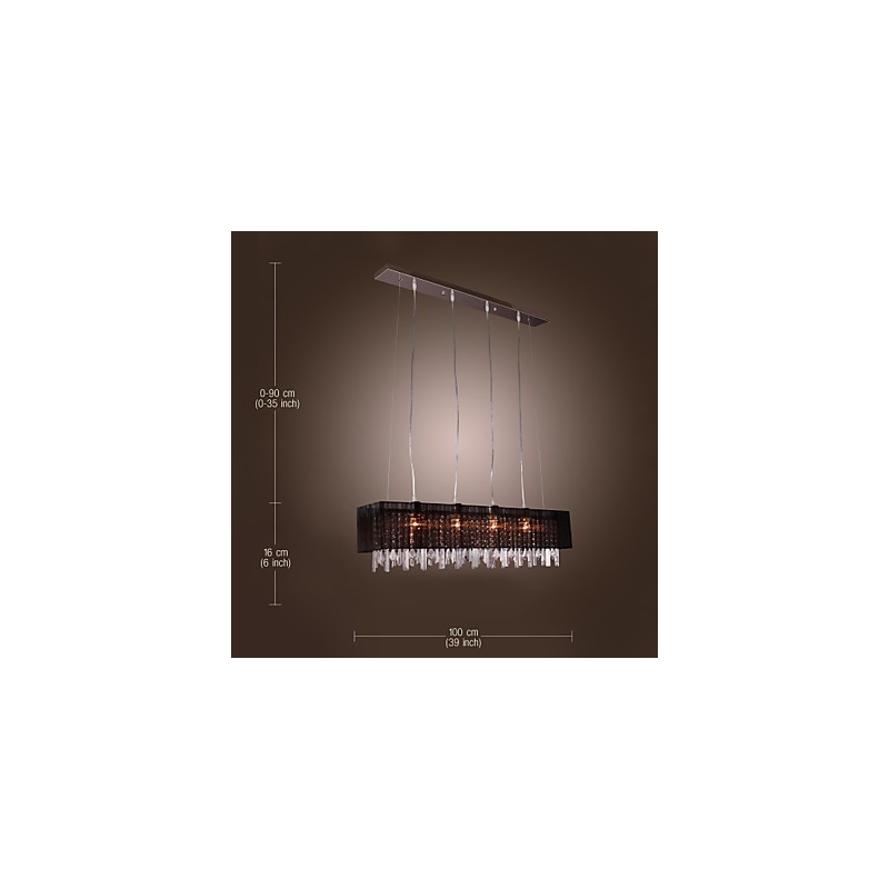 Modern Contemporary Island Crystal Others Metal Pendant Light