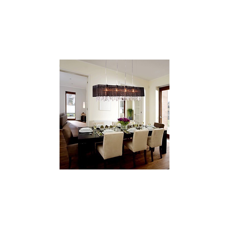 Modern Contemporary Island Crystal Others Metal Pendant Light