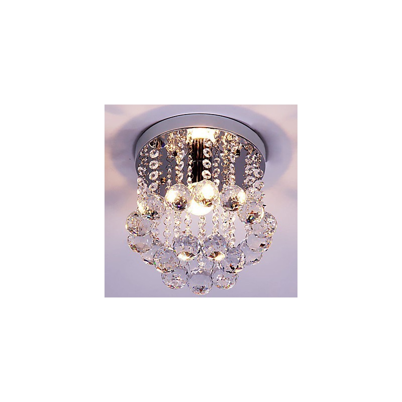 Flush Mount K9 Crystal Mini Style Modern Chandelier