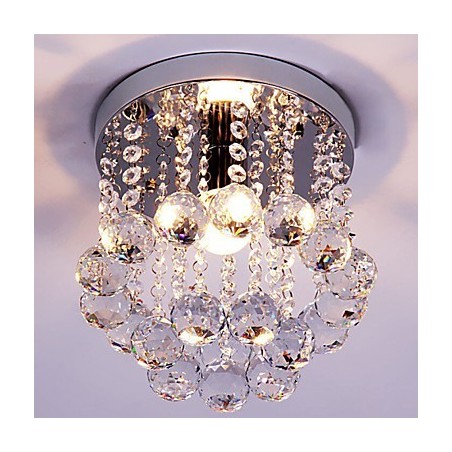 Flush Mount K9 Crystal Mini Style Modern Chandelier