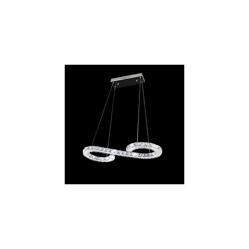 Modern Contemporary Crystal Chrome Metal Pendant Light