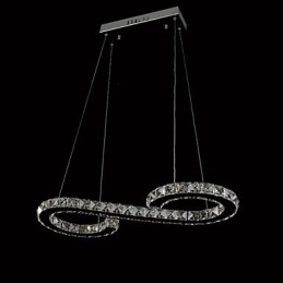Modern Contemporary Crystal Chrome Metal Pendant Light