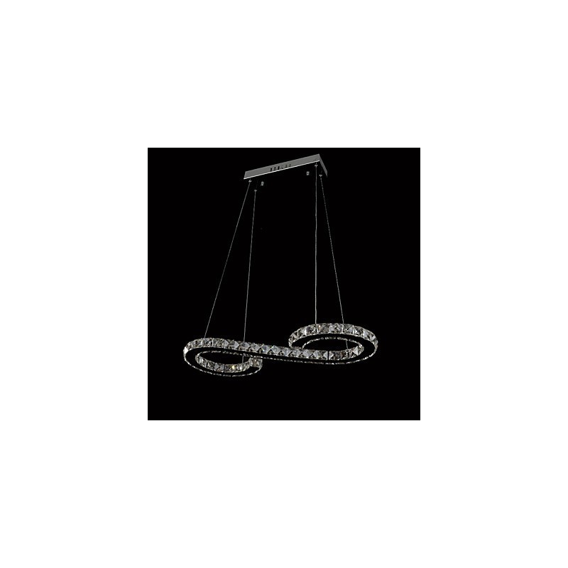 Modern Contemporary Crystal Chrome Metal Pendant Light