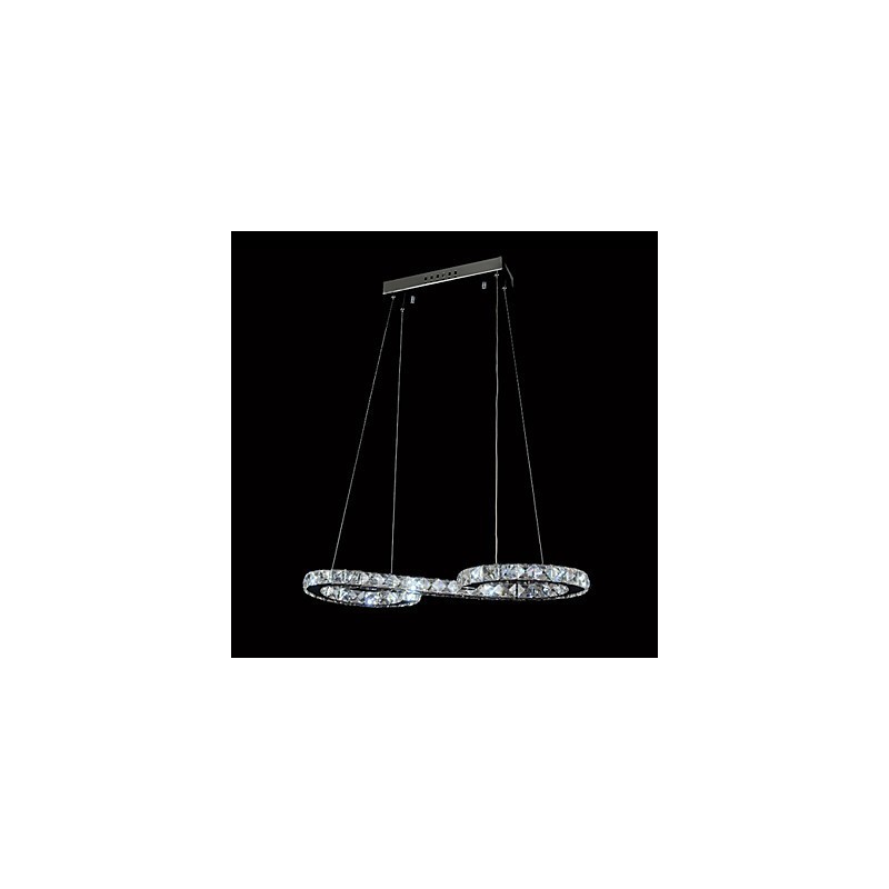 Modern Contemporary Crystal Chrome Metal Pendant Light