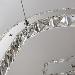Modern Contemporary Crystal Chrome Metal Pendant Light