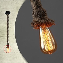 1 Light DIY Art Hemp Rope Light Creative Hemp Rope Chandelier