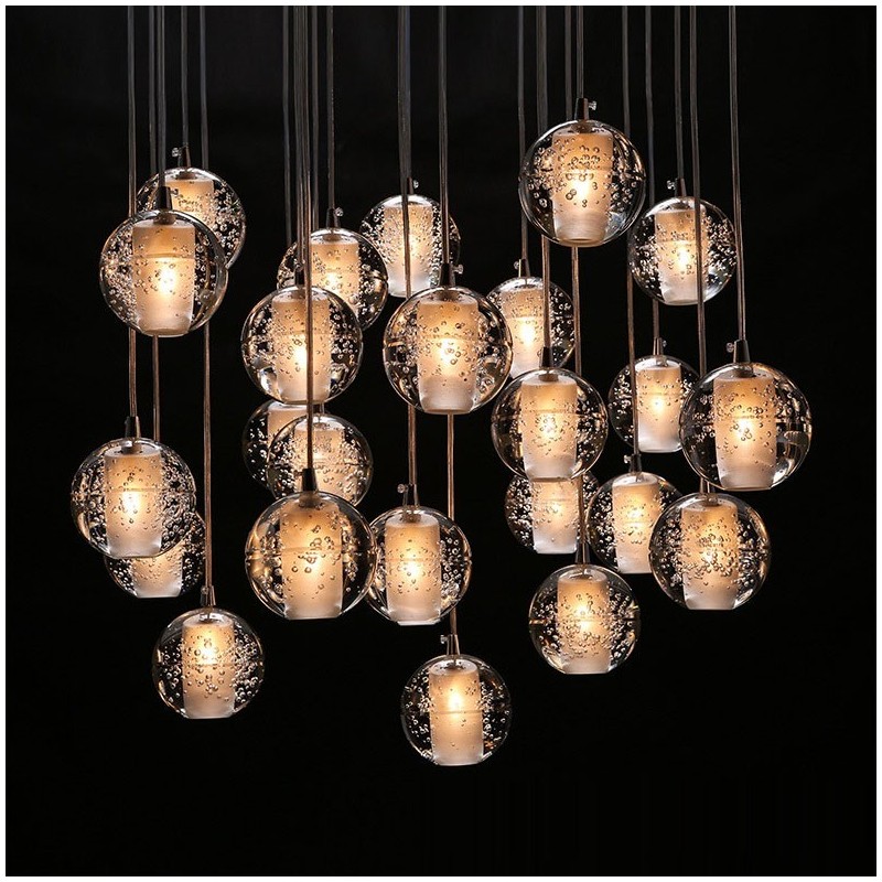 Creative Engineering Stage Meteorer Crystal Ball Pendant Light