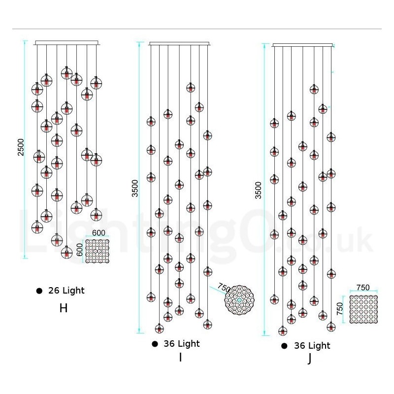 Creative Engineering Stage Meteorer Crystal Ball Pendant Light