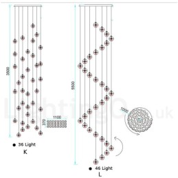 Creative Engineering Stage Meteorer Crystal Ball Pendant Light