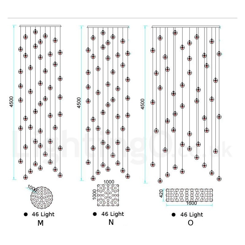 Creative Engineering Stage Meteorer Crystal Ball Pendant Light