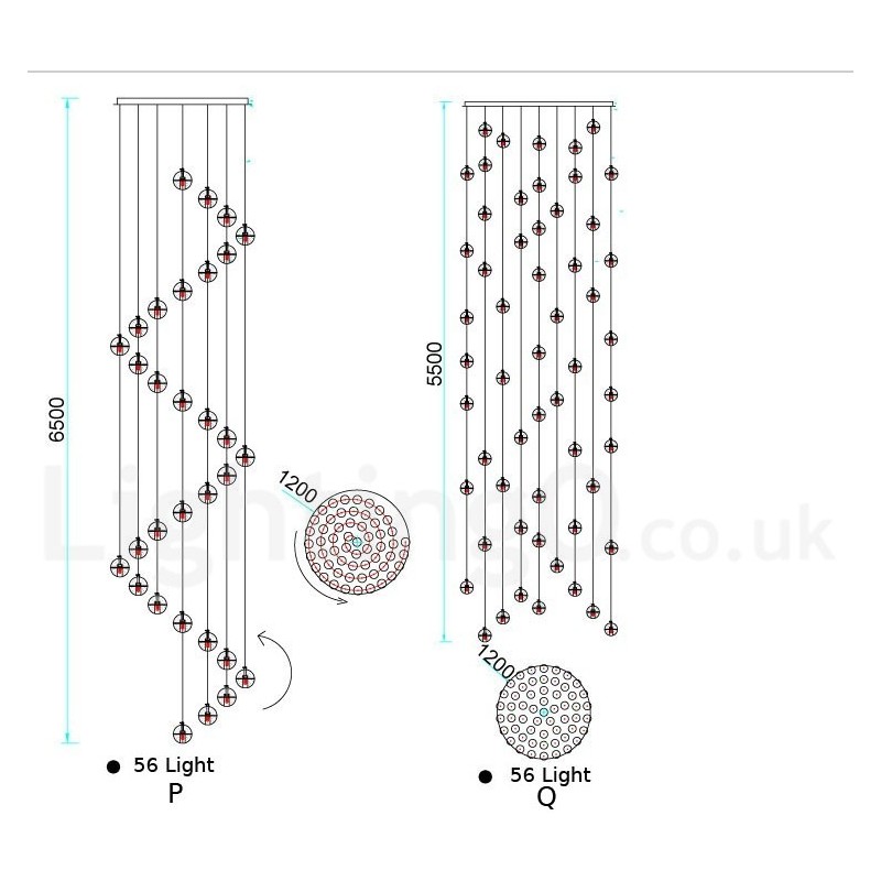 Creative Engineering Stage Meteorer Crystal Ball Pendant Light