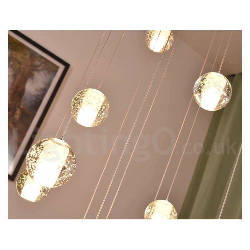 Creative Engineering Stage Meteorer Crystal Ball Pendant Light