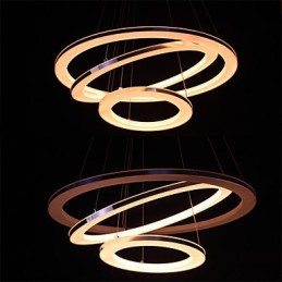 Modern Pendant Light 3 Rings Pendant Lamp Acrylic