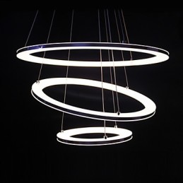 Modern Pendant Light 3 Rings Pendant Lamp Acrylic