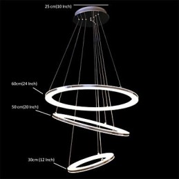 Modern Pendant Light 3 Rings Pendant Lamp Acrylic