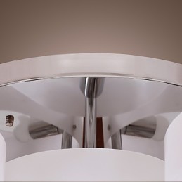 Modern Contemporary Chrome Metal Chandelier Flush Mount