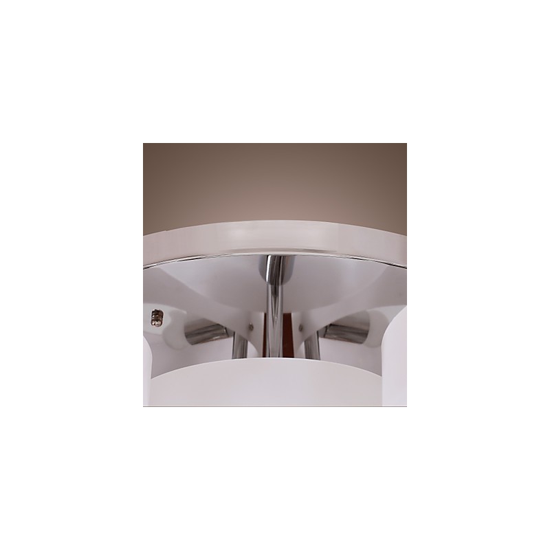 Modern Contemporary Chrome Metal Chandelier Flush Mount