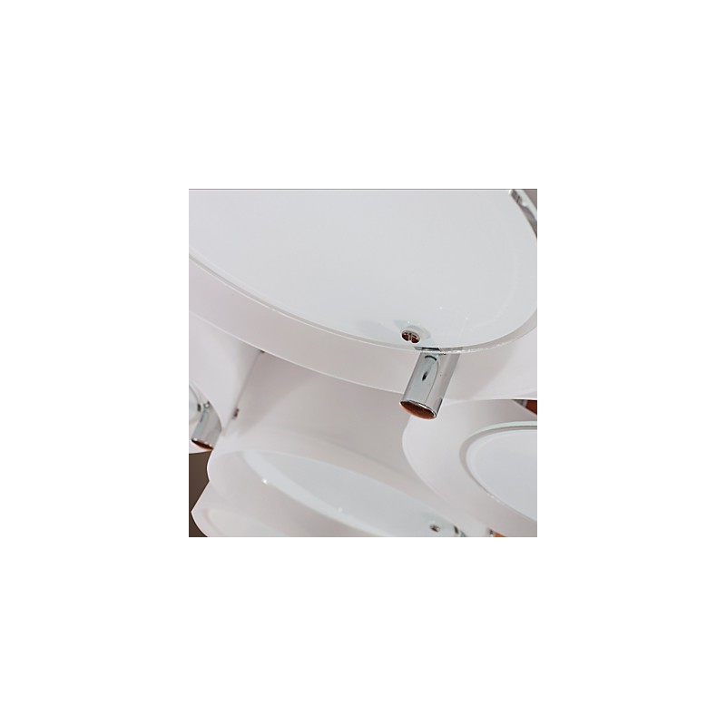 Modern Contemporary Chrome Metal Chandelier Flush Mount