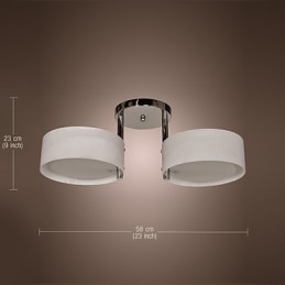 Modern Contemporary Chrome Metal Chandelier Flush Mount