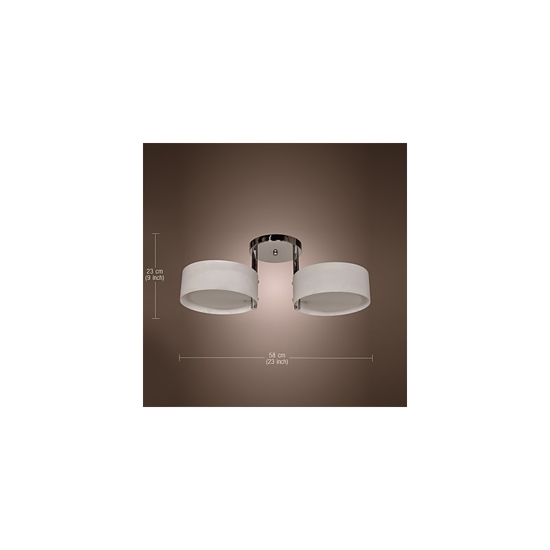 Modern Contemporary Chrome Metal Chandelier Flush Mount