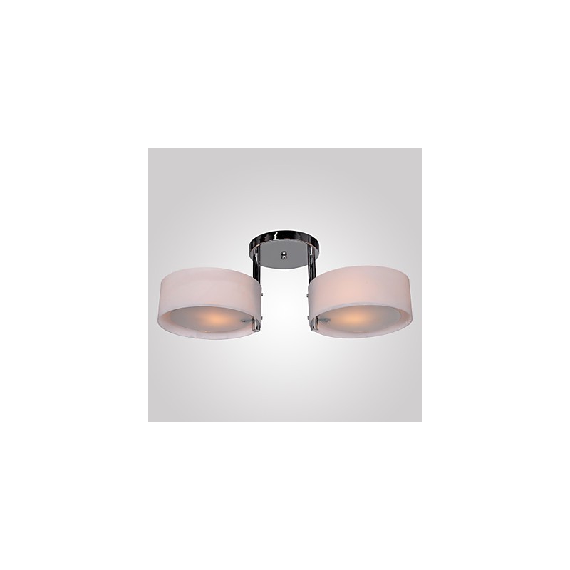 Modern Contemporary Chrome Metal Chandelier Flush Mount