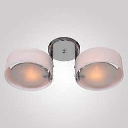 Modern Contemporary Chrome Metal Chandelier Flush Mount