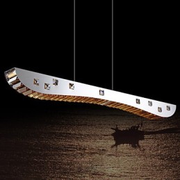 Crystal Pendant Light Chrome Metal Pendant Light Amber or Clear Crystal