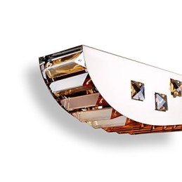 Crystal Pendant Light Chrome Metal Pendant Light Amber or Clear Crystal