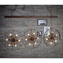 Iron wheel Retro Cafe Chandelier Chandelier