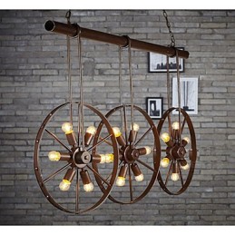 Iron wheel Retro Cafe Chandelier Chandelier
