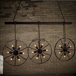 Iron wheel Retro Cafe Chandelier Chandelier